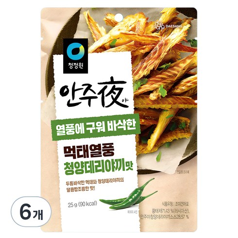 먹태 - 안주야 먹태열풍 청양데리야끼맛, 25g, 6개