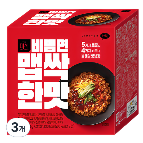 더미식비빔면 - 더미식 비빔면 맵싹한맛 140g, 6개