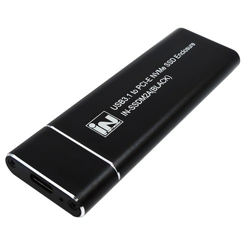 ssdusb - 인네트워크 SSD 외장하드 케이스 NVMe to USB 3.1, IN-SSDM2A(블랙), 1개