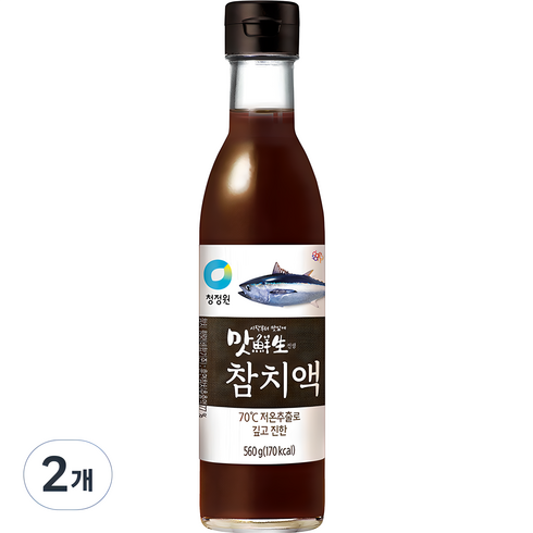 청정원참치액 - 맛선생 참치액, 560ml, 2개