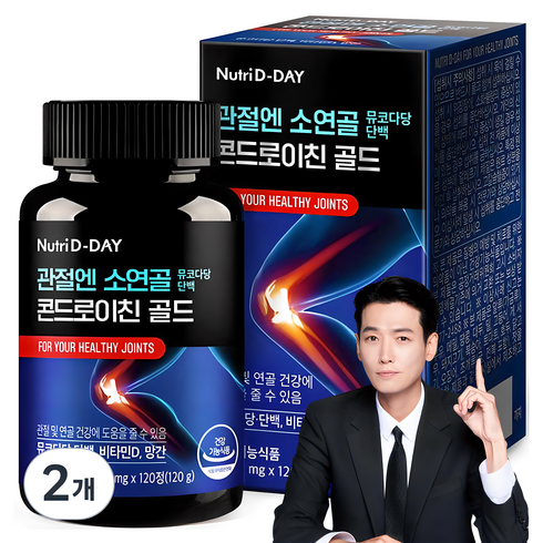 콘드로이친골드 - 뉴트리디데이 관절엔 소연골 뮤코다당 단백 콘드로이친 골드 120g, 120정, 2개