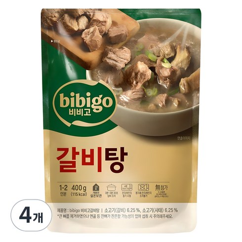 비비고 - 비비고 갈비탕, 400g, 4개