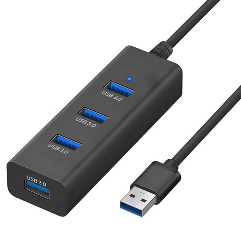 usb멀티포트 - 홈플래닛 USB 3.0 4포트 멀티 허브, 블랙, 1개