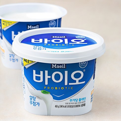 플레인요거트 - 매일바이오 무가당 플레인, 450g, 2개