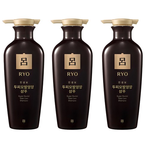 려샴푸 - 려 진생보 두피모발영양 한방샴푸, 400ml, 3개