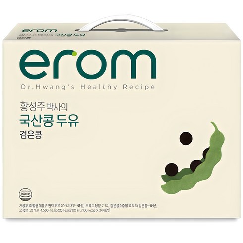 이롬두유 - 이롬 황성주 박사의 두유 검은콩, 190ml, 24개