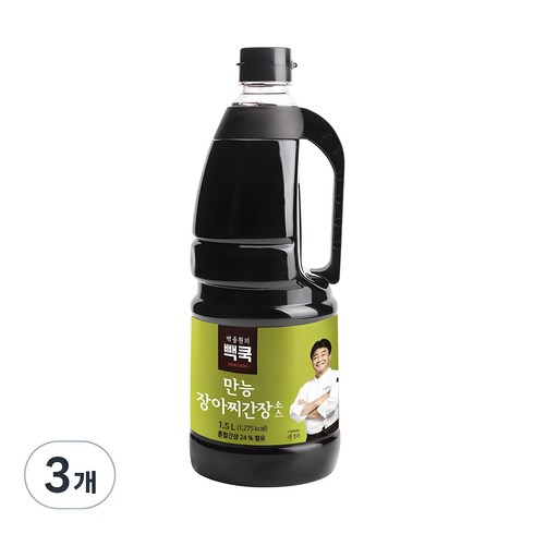 만능간장 - 더본코리아 빽쿡 만능 장아찌 간장소스, 1.5L, 3개