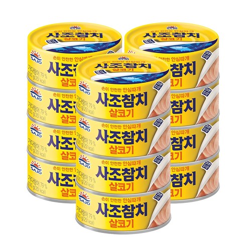 참치 - 사조 참치 살코기 안심따개, 100g, 12개