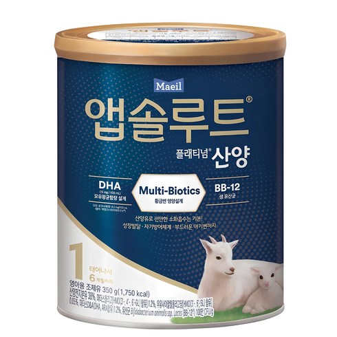 앱솔루트산양1단계350g - 앱솔루트 플래티넘 산양분유 1단계, 350g, 1개