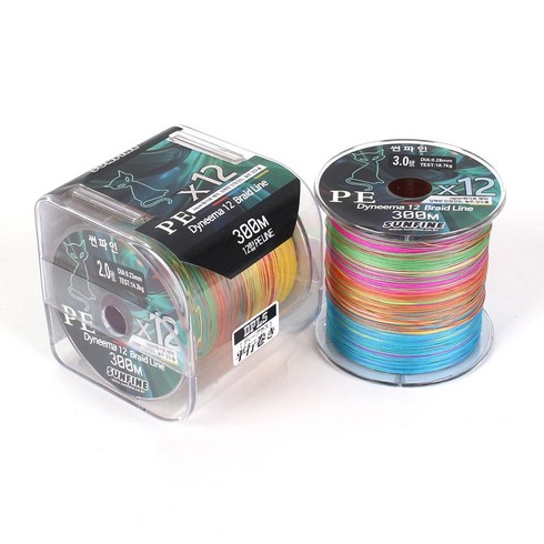 2023년 가성비 최고 머털낚시 - 썬파인 오색 루어낚시줄 12합사 300m, 혼합색상