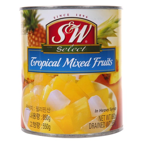 S&W 후르츠칵테일, 850g, 850ml, 1개