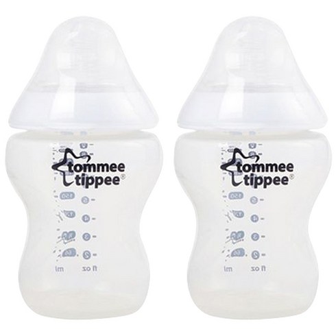 토미티피 모성수유 젖병 260ml 2개입, 1단계, 투명, 2개