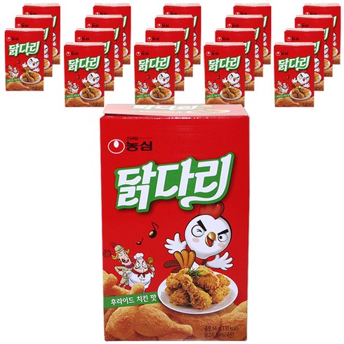 농심닭다리 후라이드 치킨맛, 66g, 20개