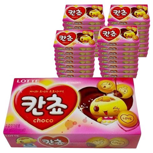 롯데제과 칸쵸 초코맛, 54g, 32개
