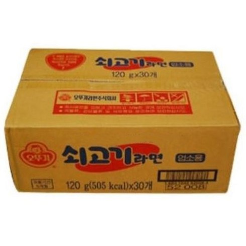 쇠고기라면 - 오뚜기 쇠고기라면 업소용 120g, 30개