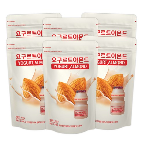 탐스팜 요구르트아몬드 210g, 6개