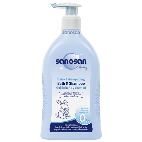 사노산 베이비 바스 앤 샴푸, 500ml, 1개