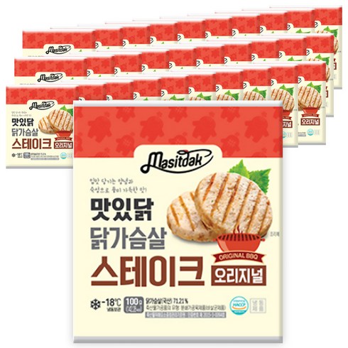 맛있닭 랭킹닭컴 닭가슴살 스테이크 오리지널, 100g, 50개