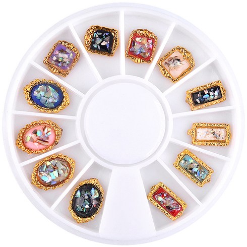 메이브라운 3D글리터 네일자개 파츠세트 M02165, 혼합 색상, 1세트