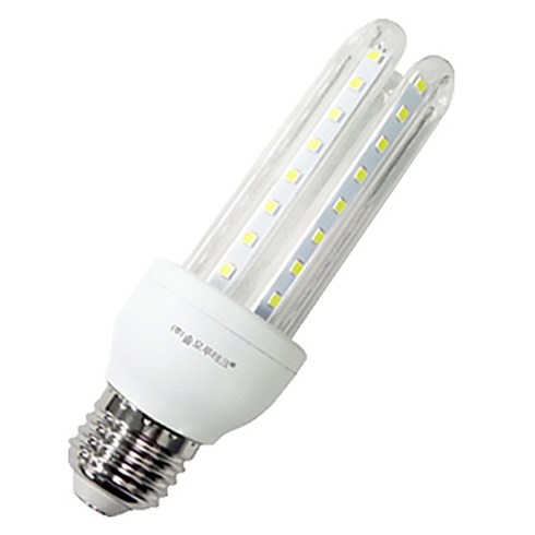 LED 콘램프 촛대구 백열구 삼파장 볼전구 9W, 전구색, 1개
