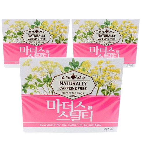 마더스스틸티 허브차 티백, 2g, 20개입, 3개