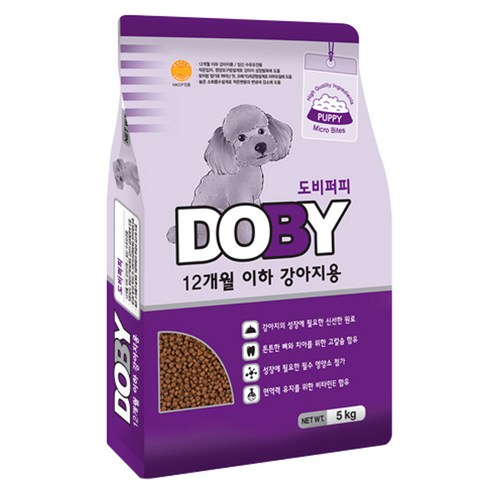 도비 퍼피 닭 마이크로 바이트 애견사료, 5kg, 1개