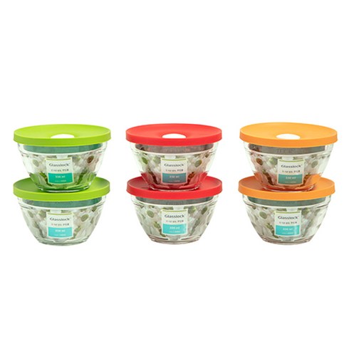 글라스락 쿠킹볼 밀폐용기 세트, 1세트, 330ml