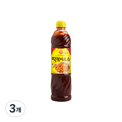 오뚜기 떡볶이소스, 1.08kg, 3개