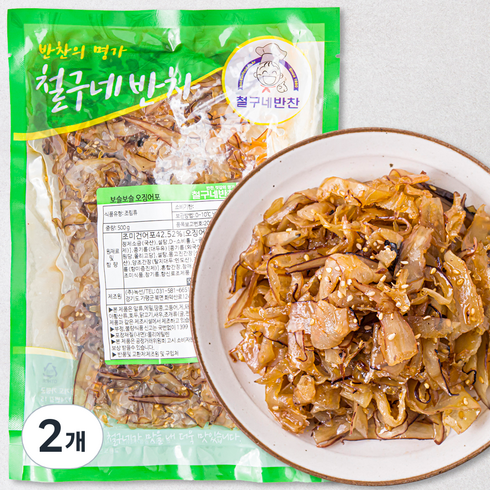 오징어 철 - 철구네 반찬 보슬보슬 오징어포, 500g, 2개