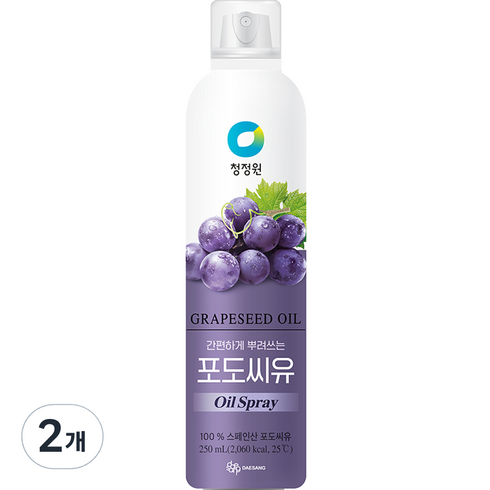 대상 청정원 포도씨유 스프레이, 2개, 250ml