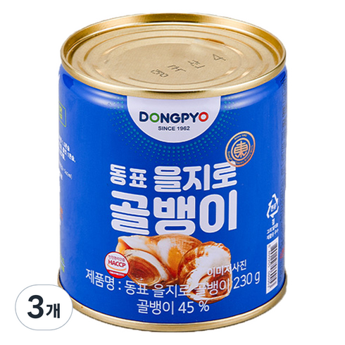 동표골뱅이 - 동표을지로 골뱅이 통조림, 230g, 3개