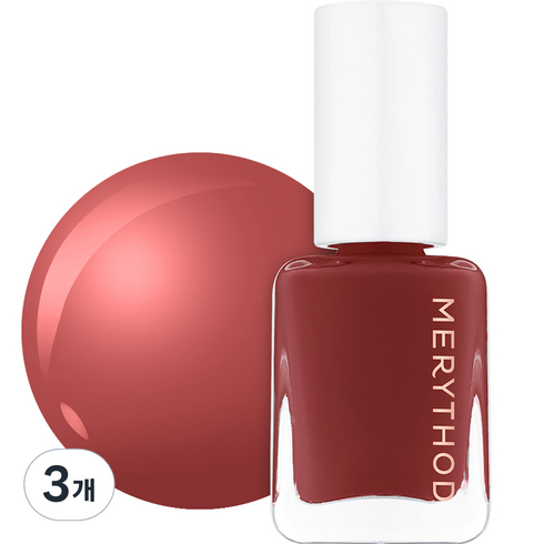 메리쏘드 릴엣지 네일, F04 레드브라운, 7ml, 3개