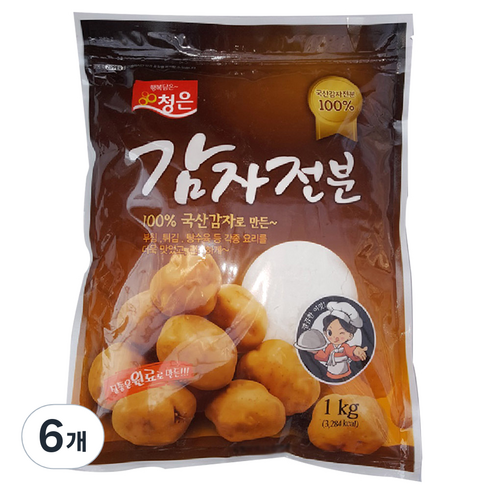 감자전분1kg - 청은 감자전분, 1kg, 6개