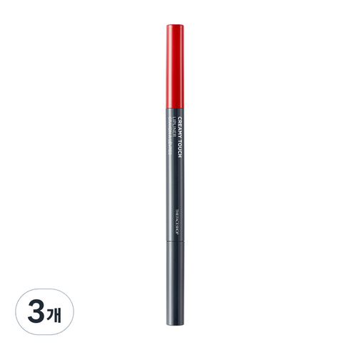 더페이스샵소울 - 더페이스샵 크리미 터치 립라이너 0.2g, RD01 레드프리즘, 3개