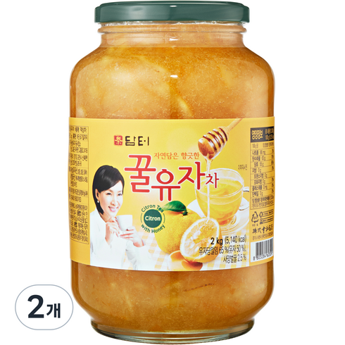 유자차 - 담터 꿀유자차, 2kg, 1개입, 2개