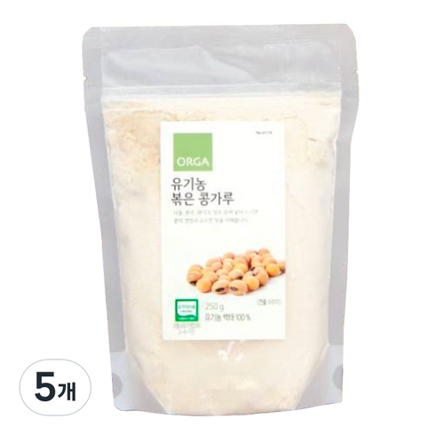 올가홀푸드 볶음 콩가루, 5개, 250g