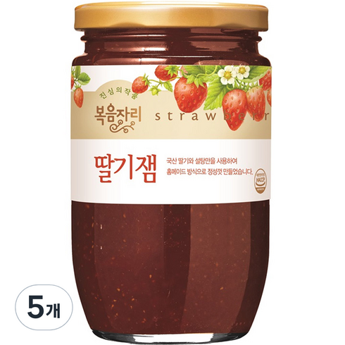 복음자리 딸기잼, 500g, 5개