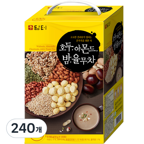 담터 호두아몬드 밤율무차, 18g, 120개입, 2개