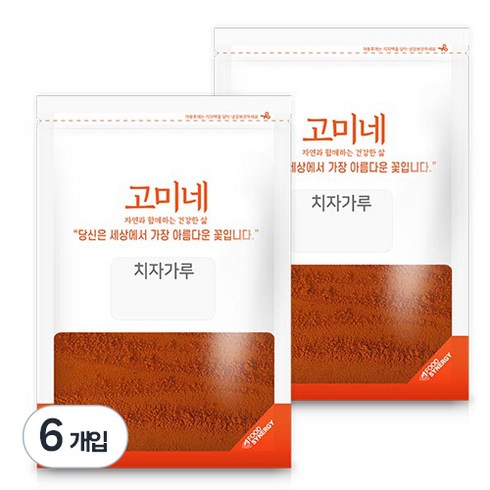 고미네 치자가루, 300g, 6개입