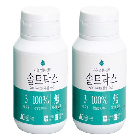 해피테라스 솔트닥스 양치소금, 120g, 2개