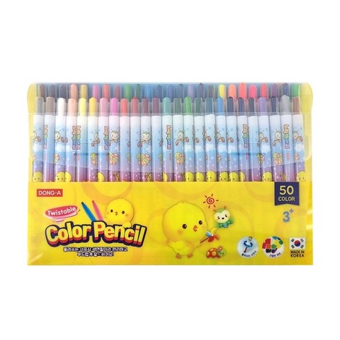 색연필 - 동아 노랑병아리 색연필, 50색, 1개
