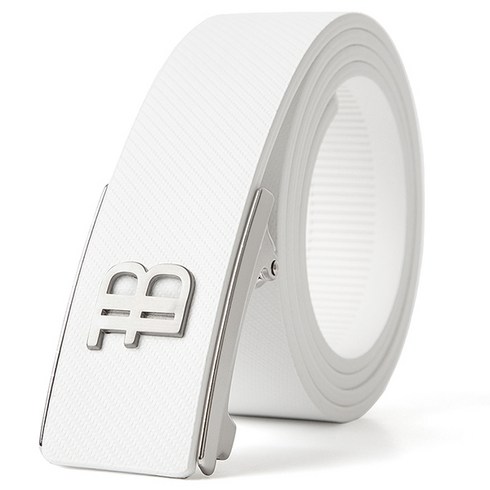 블랑플뢰르 빅 이니셜 자동 골프 벨트 BA1350132, 화이트(BA1350132WH)
