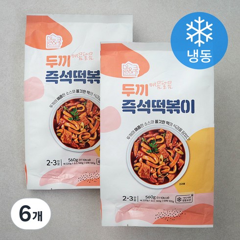 두끼 떡볶이 - 밀&쿡 두끼 즉석 떡볶이 (냉동), 560g, 6개