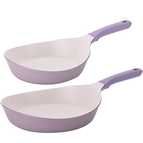 네오플램 가우디 바이올렛 IH 후라이팬 2종 세트, 팬 24cm + 팬 28cm