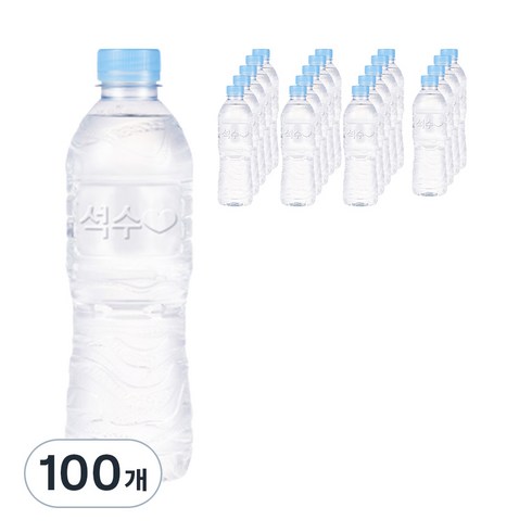 생수500 - 석수 무라벨 생수, 500ml, 100개