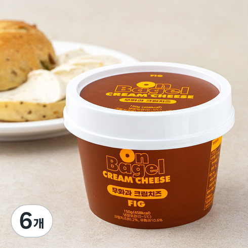 온베이글 무화과 크림치즈, 150g, 6개