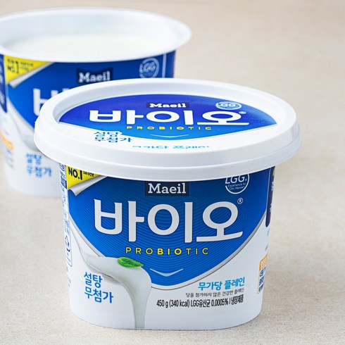 플레인요거트 - 매일바이오 무가당 플레인, 450g, 2개