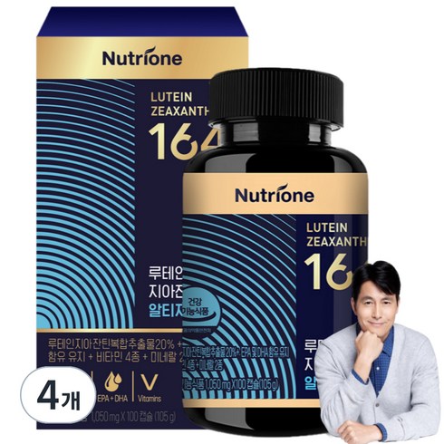 뉴트리원 루테인 지아잔틴 164 알티지 오메가3, 100정, 4개