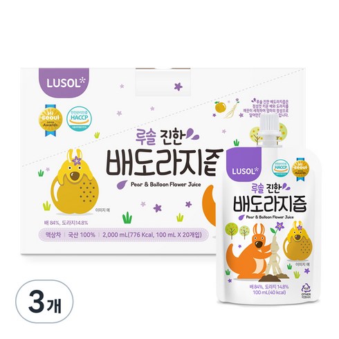 루솔배즙 - 루솔 진한 배도라지즙, 진한배도라지즙, 100ml, 60개