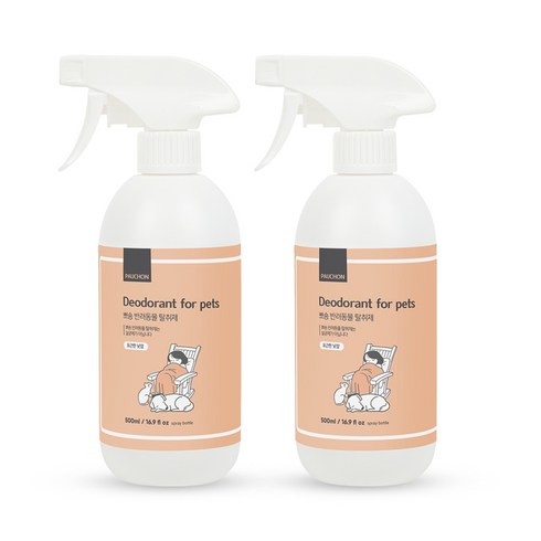 뽀숑 반려동물 탈취제 포근한 낮잠, 500ml, 2개